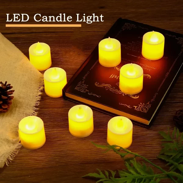50/24PCS LED Simulation Candle with Switch Battery Tealights Candles Flameless Candle Warm Light - Image 8