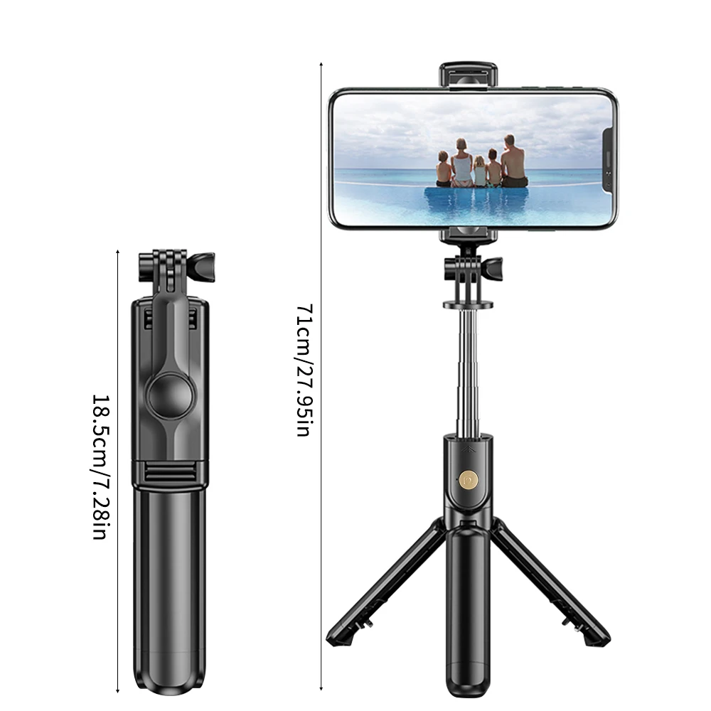 Portable Wireless Selfie Stick Extendable Tripod Stand With Bluetooth Remote for iPhone Android Vlog Live Streaming Bracket - Image 16