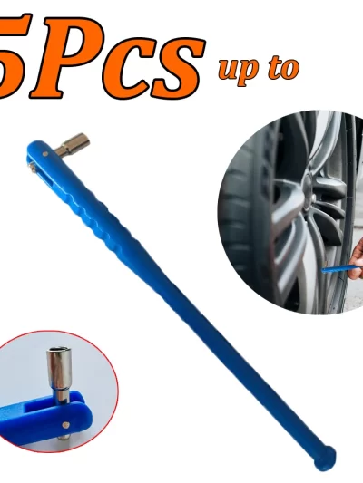 1-5Pcs Tire Valve Stem Puller Tube , Car Metal Tire Valve Installation Remover Tool