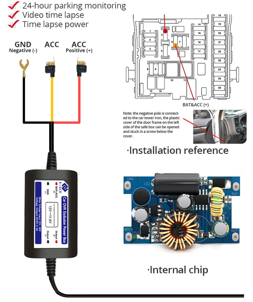 Dash Cam 4K UHD Recording Car Camera DVR Night Vision Video Recorder Built-In Wi-Fi Support GPS 24H Parking - Image 20
