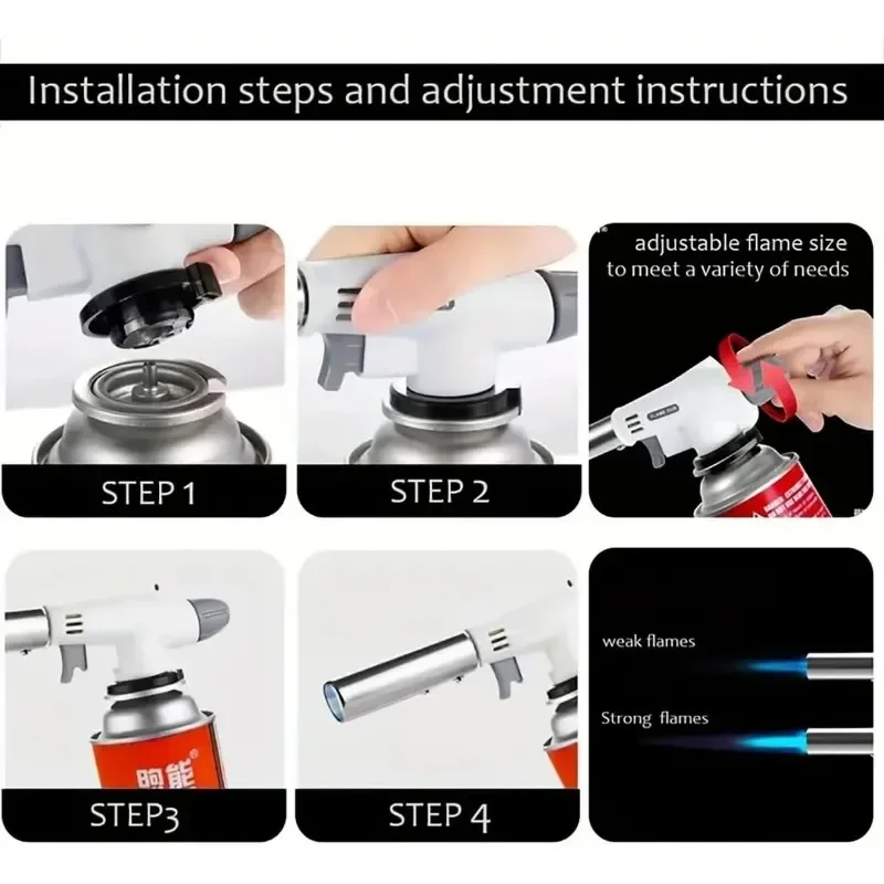 Camping Baking Barbecue Gas Torch Welding Fire Maker Lighter Butane Burner - Image 5