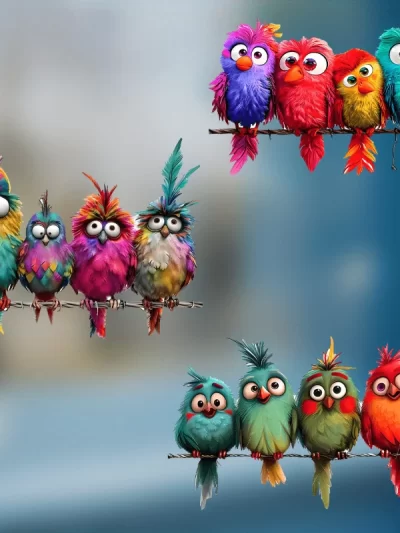 1PC Funny Bird Creative Glass Window Decorative Stickers for Windows Glass Wall Mirror