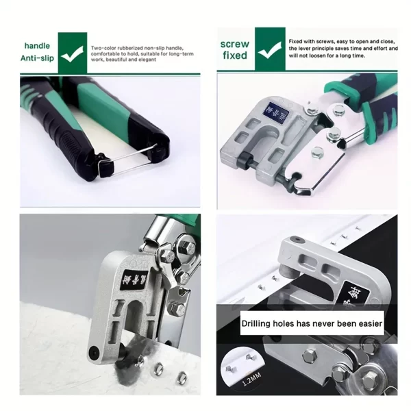 1pc keel pliers light steel keel rivet-free pliers one-handed professional ceiling drilling pliers - Image 3