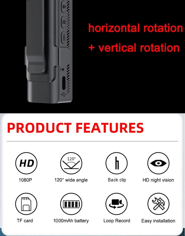Miniature Camcorder NEW WIth Wifi Hotspot Mini Camera 1080P Portable Digital Video Recorder Body Camera Night Vision DVR - Image 9