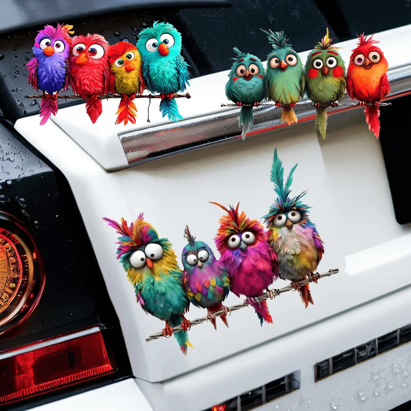 1PC Funny Bird Creative Glass Window Decorative Stickers for Windows Glass Wall Mirror - Image 4
