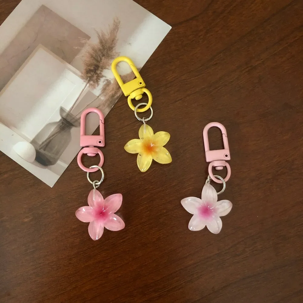 Sweet Colorful Jelly Flower Key Chain Color DIY Flower Cute Keychains Pendant - Image 15