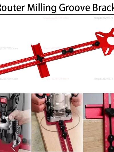 3 in 1 Router Milling Groove Bracket for Woodworking Circular Cutting Jig Aluminum