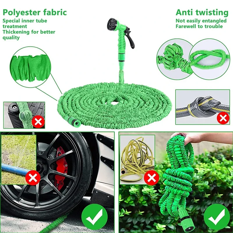 Retractable Magic Garden Hose High Pressure Car Wash Water Gun Watering Device - Image 30