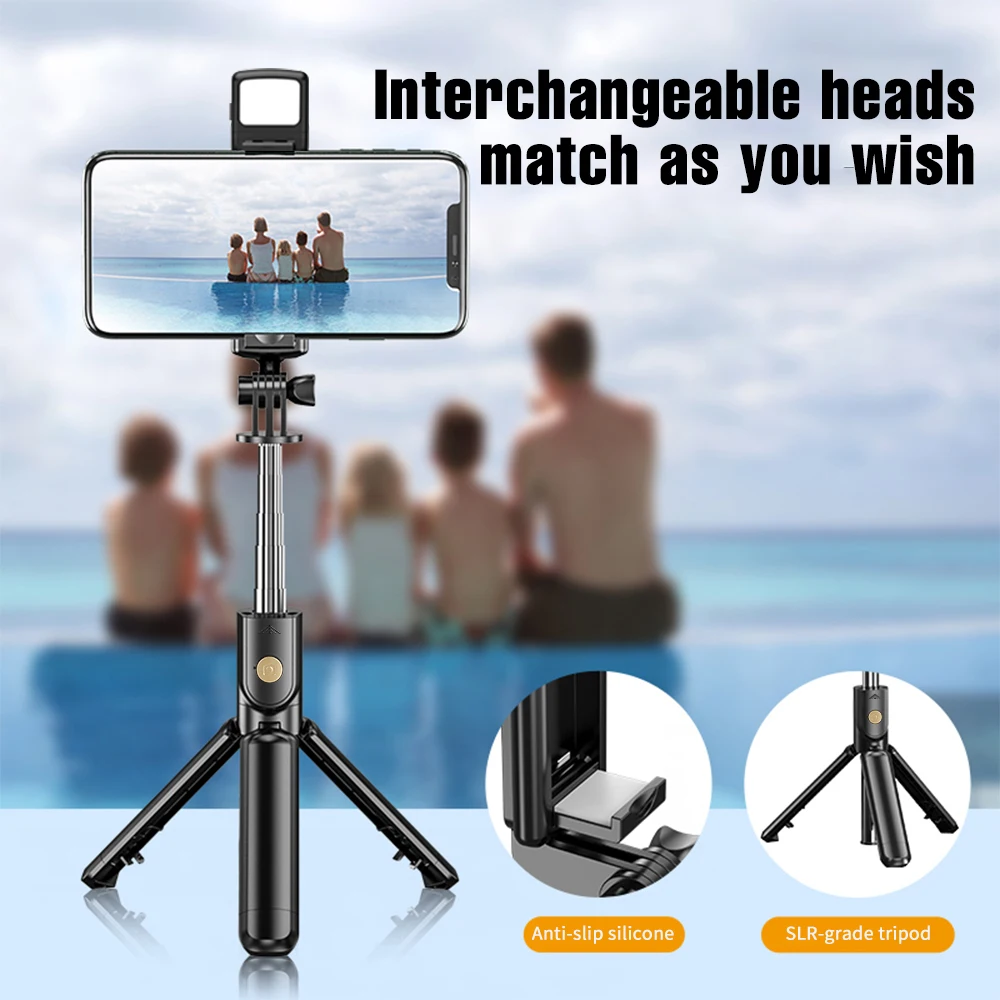 Portable Wireless Selfie Stick Extendable Tripod Stand With Bluetooth Remote for iPhone Android Vlog Live Streaming Bracket - Image 12