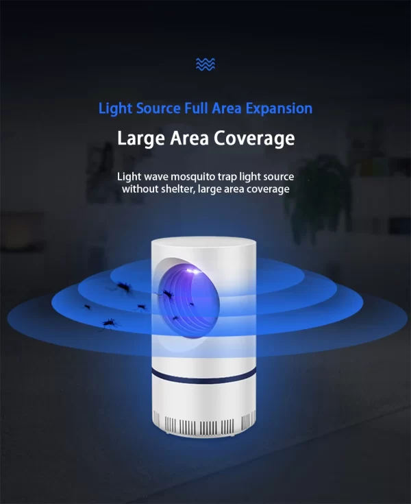 Electric Fly Bug Mosquito Insect Killer LED Light Trap with USB Power Supply and Adapter - Image 11