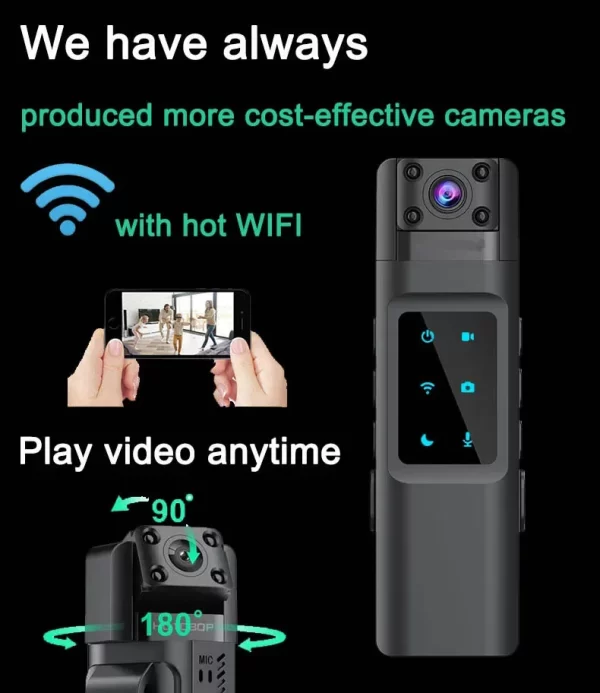 Miniature Camcorder NEW WIth Wifi Hotspot Mini Camera 1080P Portable Digital Video Recorder Body Camera Night Vision DVR - Image 8