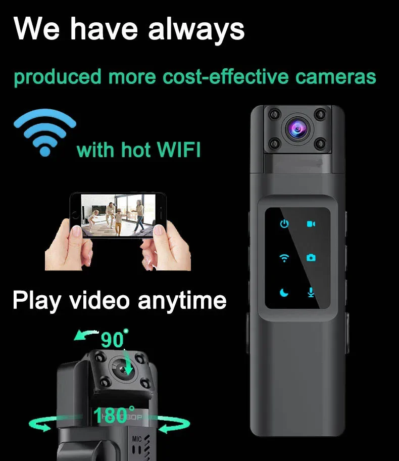 Miniature Camcorder NEW WIth Wifi Hotspot Mini Camera 1080P Portable Digital Video Recorder Body Camera Night Vision DVR - Image 8