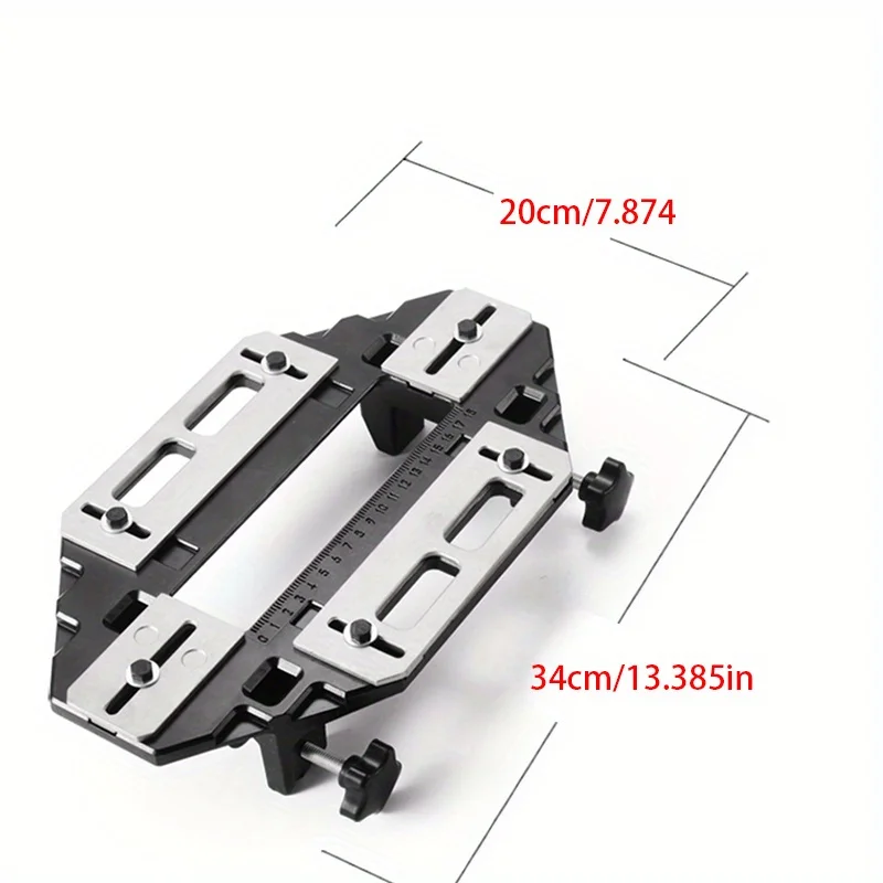 Door Hinge Jig,Woodworking Hole Opener Slotting Locator Aluminum Alloy Door Hinge Installation Kit for Door Lock Installation - Image 13