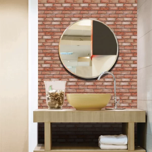 10Pcs Self Adhesive Waterproof 3D Wall Panels Peel and Stick Subway Tile Brick Wallpaper - Image 5