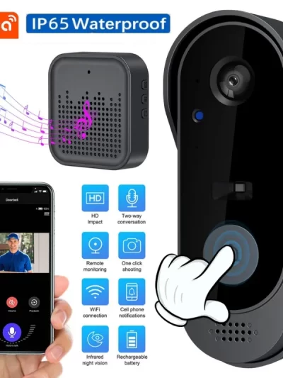 Tuya Doorbell With Camera Wireless Bundle Video Doorbell WIFI HD Outdoor Phone Door Bell Camera Security Video Intercom IR