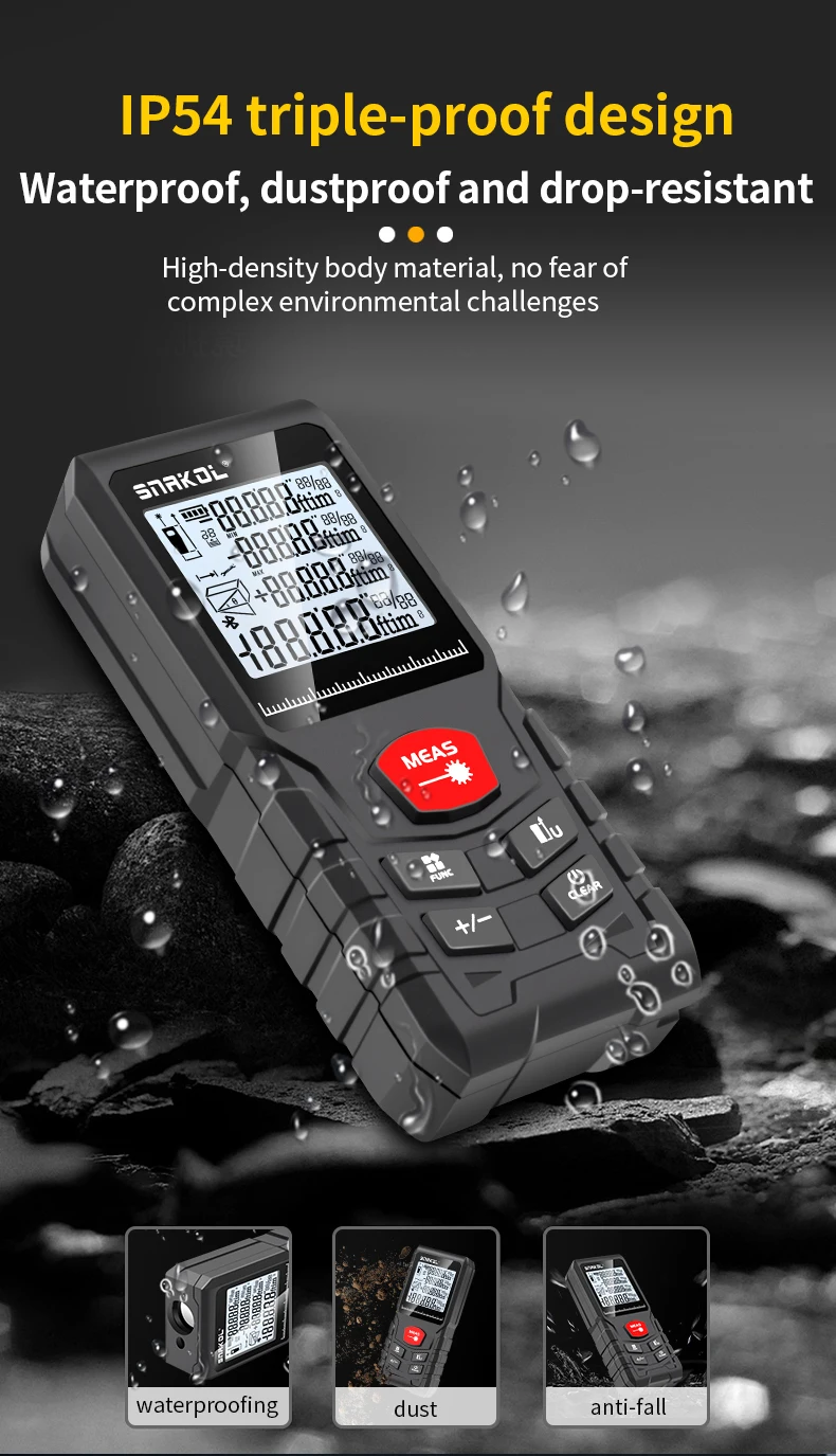 Snakol Laser Distance Meter 50m 70m 100m 120m Rangefinder Profesional Range Finder Digital Tape Measure - Image 19