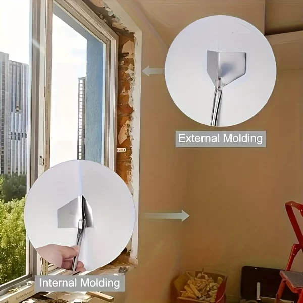 4pcs Stainless Steel Yin and Yang Horn Wall Corner Scraping Putty, Wall Corner Spatula - Image 8