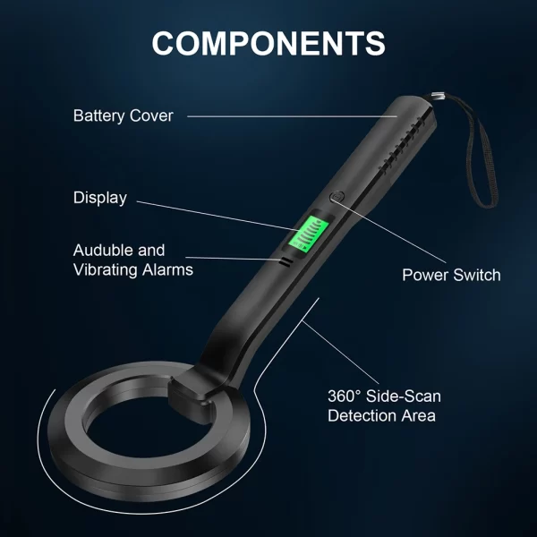Metal Finder High Sensitivity Pinpointer Search 360°Scanning Coil Metal Detect Tool 3 Modes Locating Gold Coin Silver - Image 13