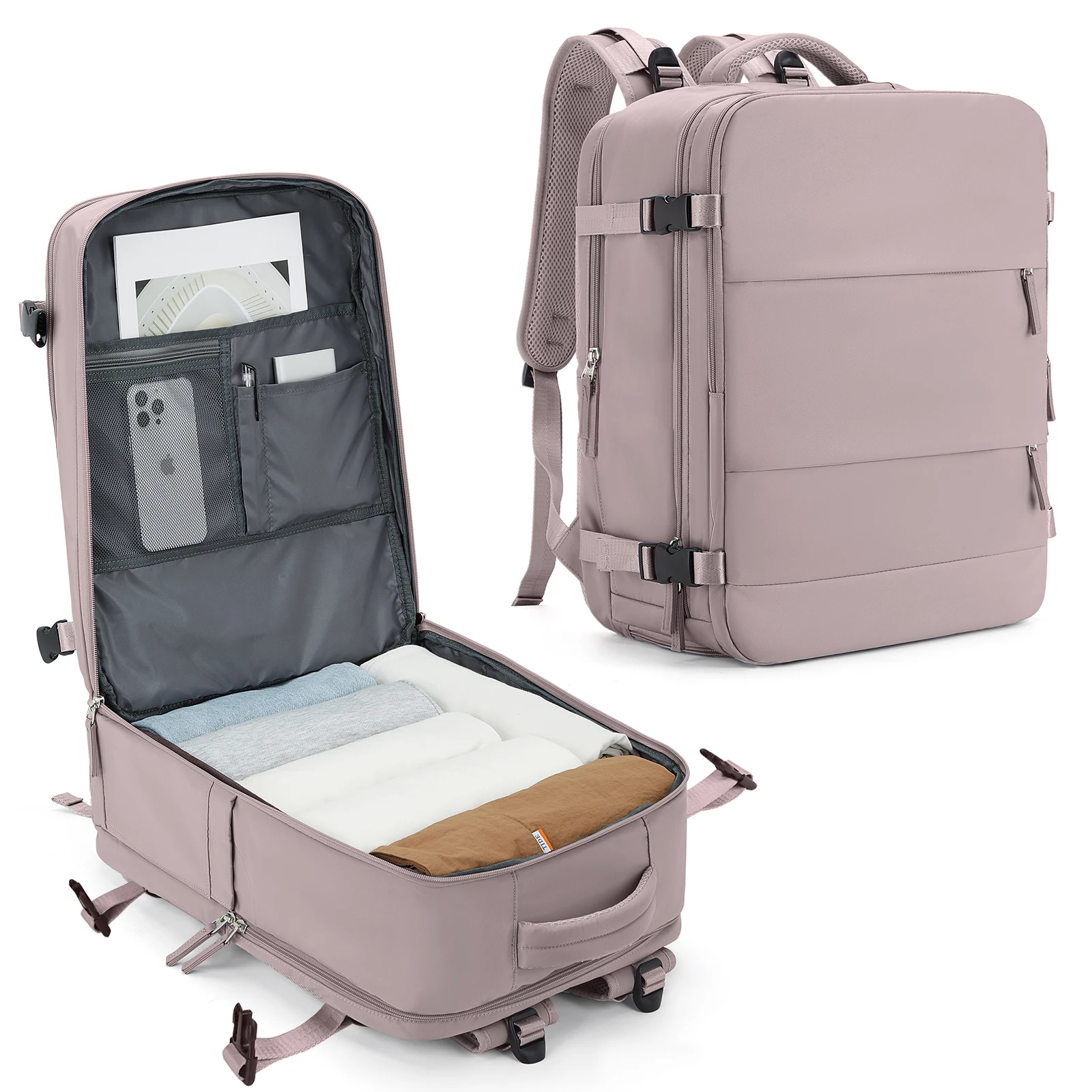 Easyjet Cabin Bag 45x36x20 Backpack, 40x20x25 Ryanair Carry-Ons, Women/Men Aeroplane Travel Backpack - Image 10