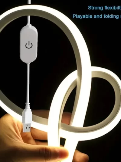 LED Strip Neon Light USB DC 5V Dimmable Touch Sensor Switch Flexible Silicone Neon Sign Tape Waterproof