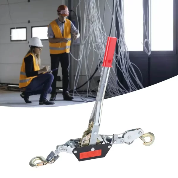 2/4T Wire Rope Hand Power Puller Tighten Tool Mini Tightener Double Hook Lifting Tool Gear Winch Puller Heavy Duty Power Puller - Image 2