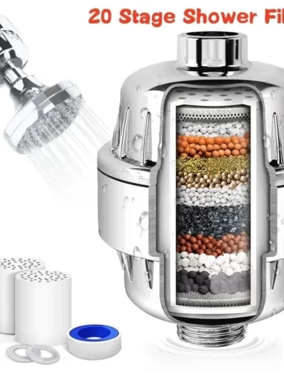 15-20Stages High householdto Remove Chlorine Fluoride Heavy Metals Filtered Soften Hard Water for Shower