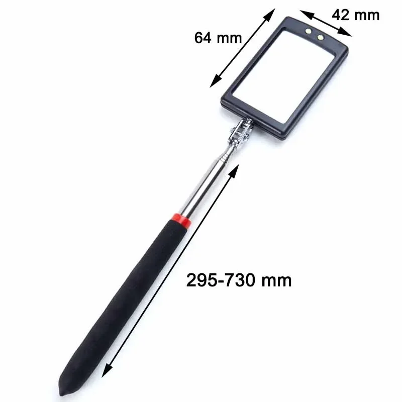 360° Inspection Mirror LED Light Telescoping Mirrors Extend Mechanic Tools Inspection Mirror Telescopic Handle - Image 15