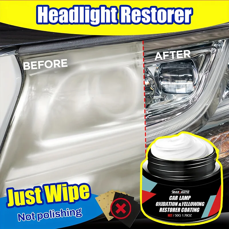Car Headlight Restoration Polishing Kit - Scratch Remover & Oxidation Cleaner - Image 6