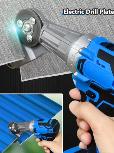 Electric Drill Plate Cutter Metal Sheet Cutter Free Cutting Tool Double Headed Sheet Nibbler
