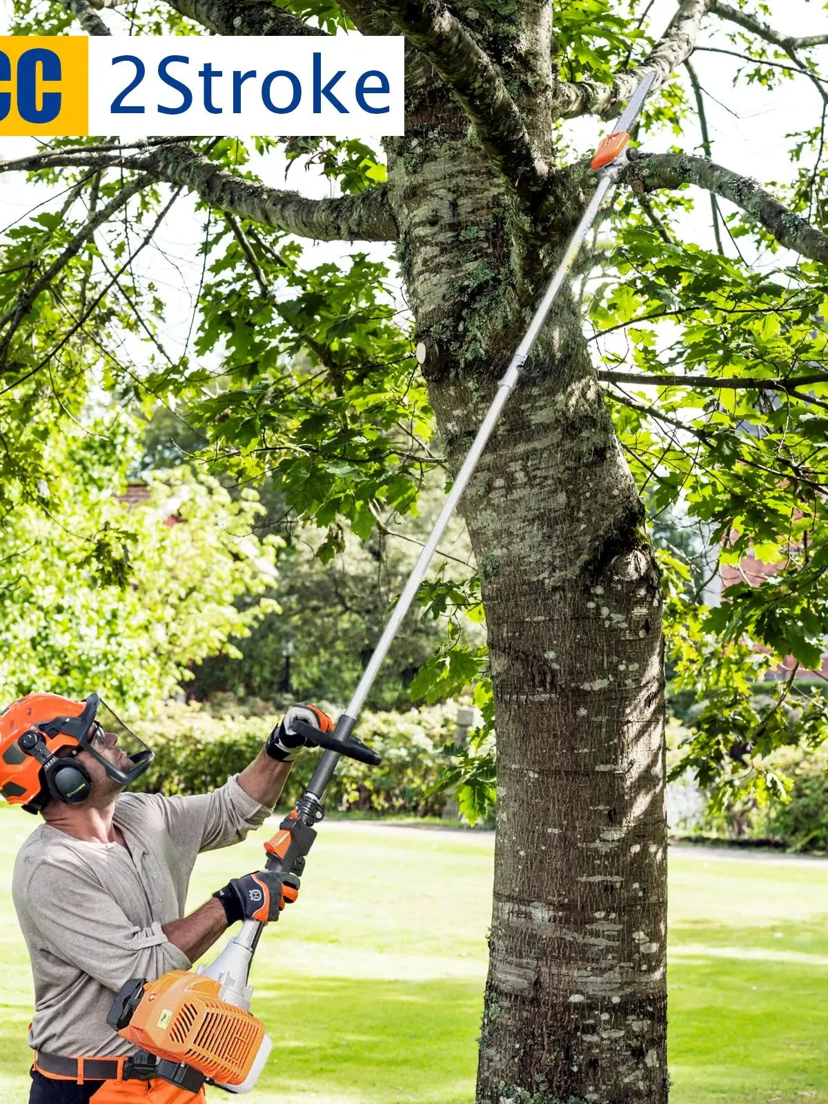 2 Stroke 52cc High Reach Pole Saw Pole Chainsaw Air-cooled High Branch Height Cordless Garden Tree Pruning Tool - Image 8