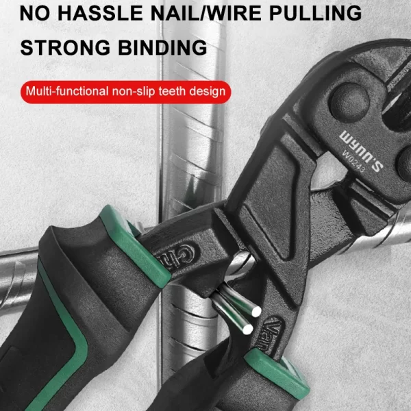 WYNN'S 8" Mini Bolt Cutter Spring Loaded Small Heavy Duty Wire Cable Cutter - Image 6