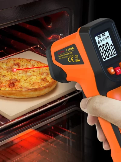 NJTY T600T600A Laser Temperature Gun Infrared Thermometer Sensor Handheld Non-contact IR LCD