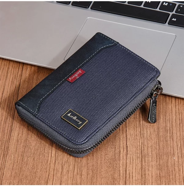 Baellerry RFID Simple Short Men Zipper Wallets Luxury Brand Card Holder Photo Holder Coin Pocket - Image 27