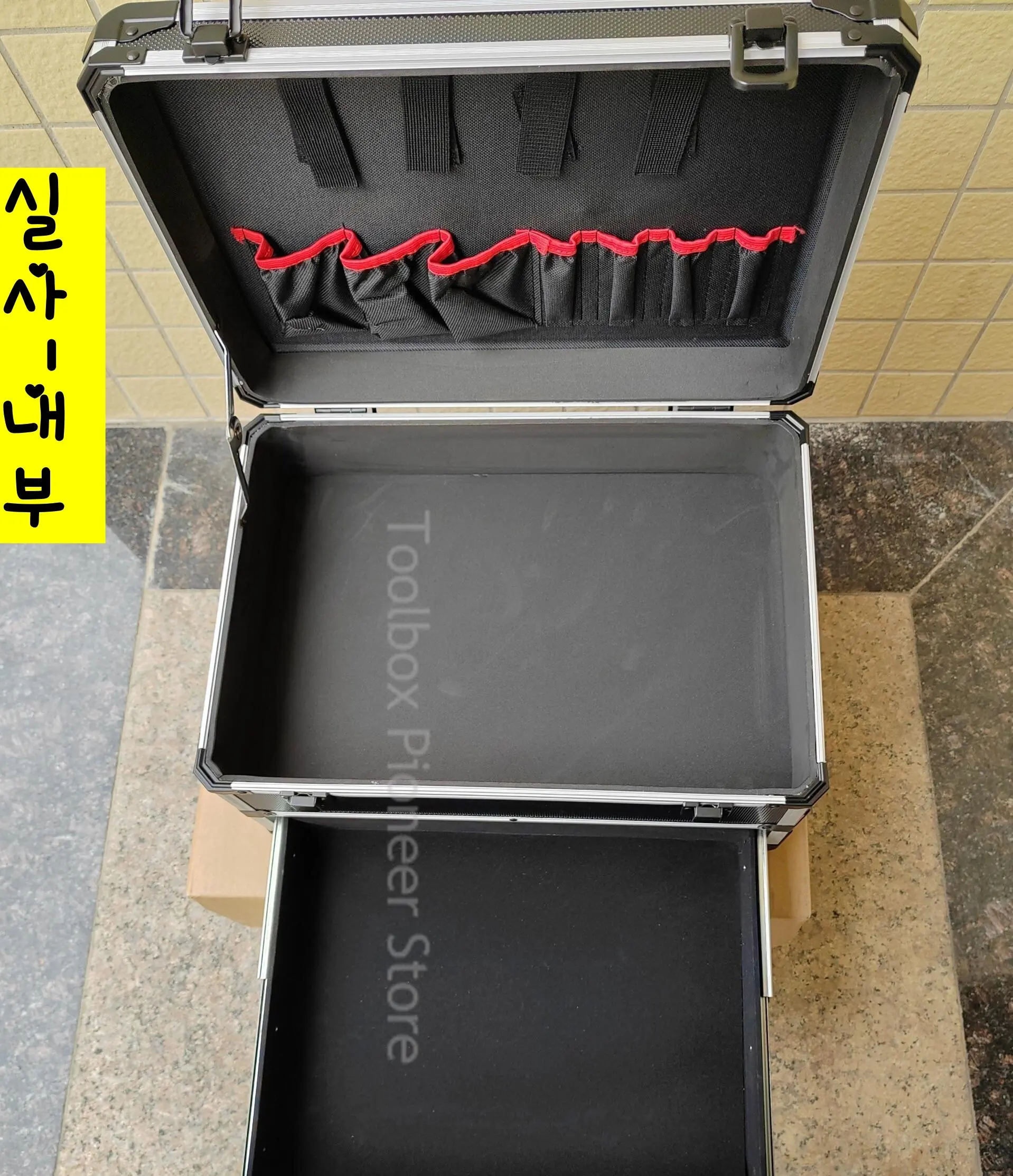 Electric Toolbox Aluminum Case Reinforced Tool Box Organizer Box Large Drawer Tools Storage Case For tools - Image 19