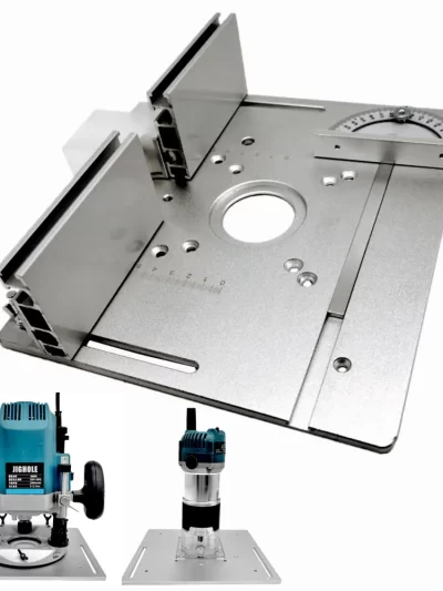 New Router Table Insert Plate for Woodworking Benches Router Table w/ Miter Gauge Guide Aluminium Profile Fence Sliding Brackets