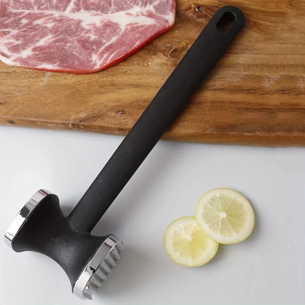 Heavy Duty Kitchen Meat Tenderizer Hammer with Rubber Grip, Stainless Steel Head - Image 6