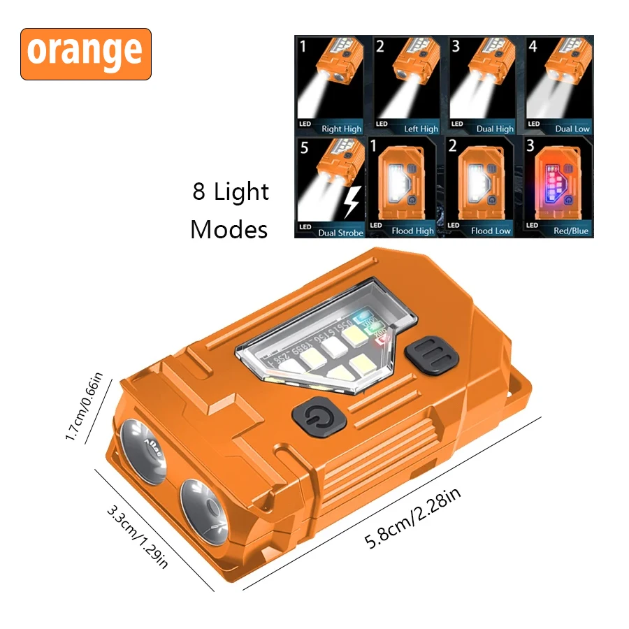 XIWANGFIRE Super Bright Pocket Torch Light LED Multifunctional Linterna Magnetic COB EDC Mini Keychain Flashlight Rechargeable - Image 8