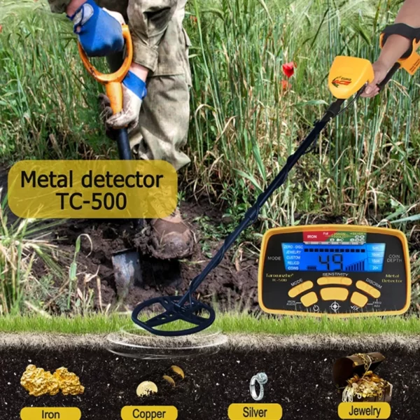 TC-500 Metal Detector 100CM (battery not included) Underground professional gold detector