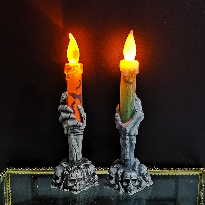 Halloween Skeletons Ghost Party Candles Pumpkin Party Happy Halloween - Image 9