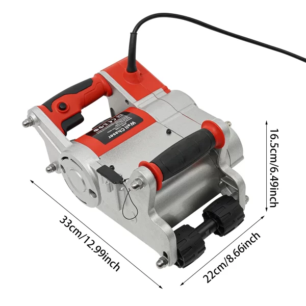 1100W Wall Groove-cutting Machine,25mm Slot Width Brick-Wall-Chaser for Grooving Light Bricks,1600r/min 110V/60Hz US Standard - Image 3