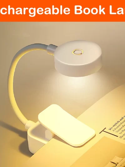 Folding Mini Clip Book Lamp USB Rechargeable LED Night Light 3 Modes