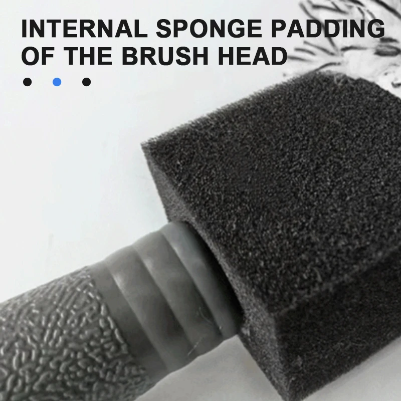 SEAMETAL Plush Car Wheel Hub Brush Anti-Slip Plastic Handle Auto Wheel Tire Rim Brush Cleaning Tool Car Washing Accessories - Image 4