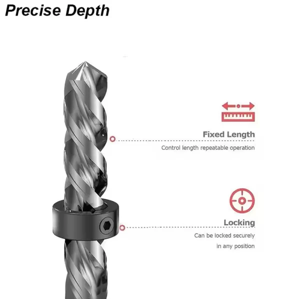 Steel Drill Stop Collar Kit - Metric Adjustable Depth Limiter Rings - Image 4