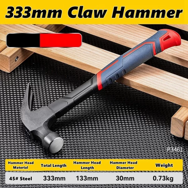 Multifunctional Claw Hammer Ramshorn Nail Hammer Engineering Handle Lightweight - Image 11