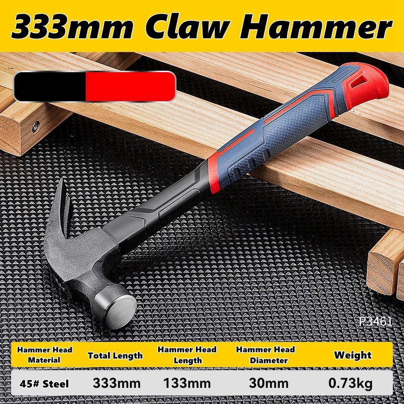 Multifunctional Claw Hammer Ramshorn Nail Hammer Engineering Handle Lightweight - Image 11
