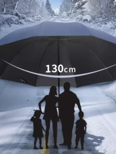 130CM Oversized Folding Umbrella Windproof and Waterproof Large Sun and Rain Umbrella