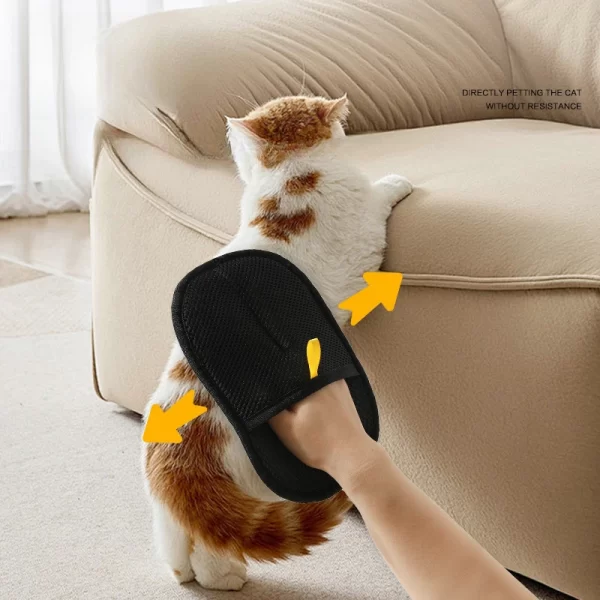Pet Hair Removal Gloves Double Sided Reusable Grooming Tool for Dogs Cats Fur Static Cleaning Glove - Image 3