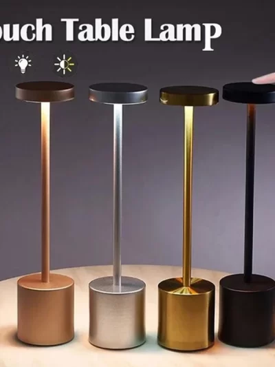 Classic Table Lamp USB Rechargeable Night Light Stepless Dimming Touch Desk Lamp 3 Colors