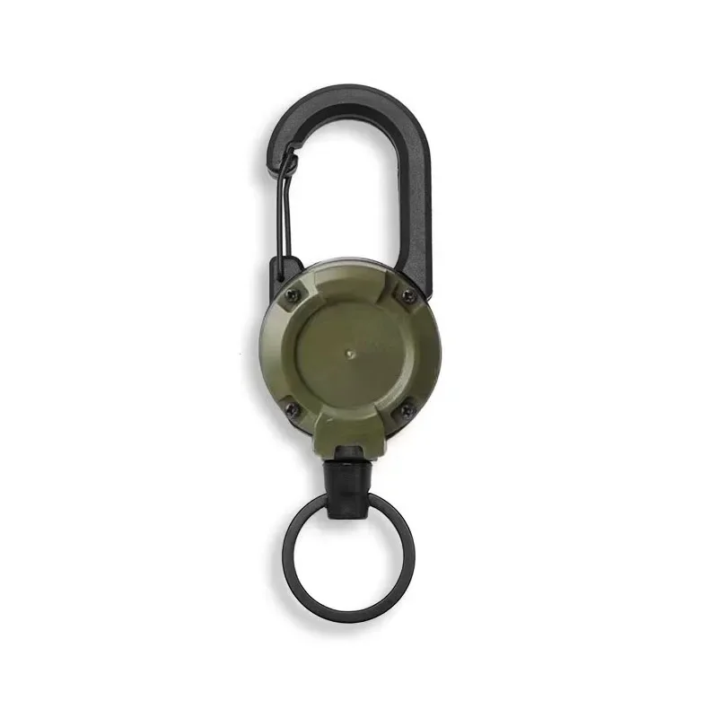 Retractable Heavy Duty Pull Reel Carabiner Strong Steel Wire Rope Buckle Spring Key Ring - Image 7