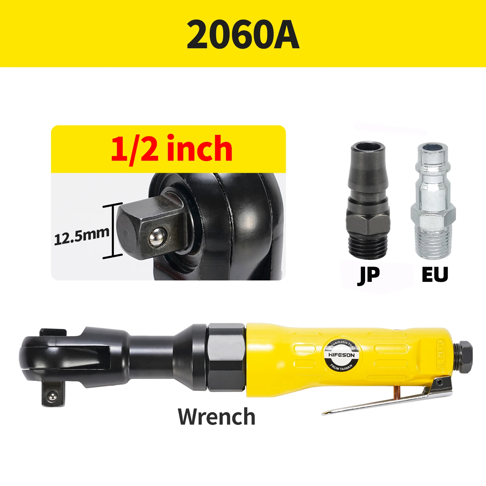 1/2 3/8 1/4 Inch Pneumatic Wrench Air Ratchet Air Wrench Pneumatic Tools Spanners Air Tools With A EU Connector - Image 7